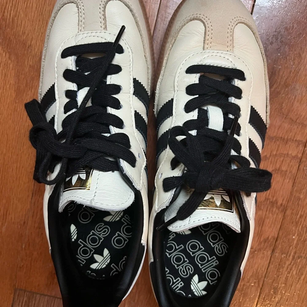 Adidas Samba Cream and Black Sneakers Sand Strata Black - Picture 2 of 7